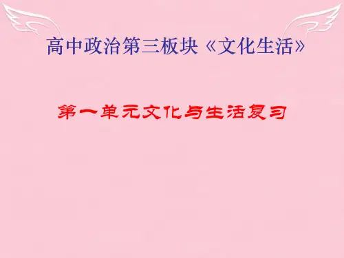 高三政治第一单元文化与生活复习课件 必修3