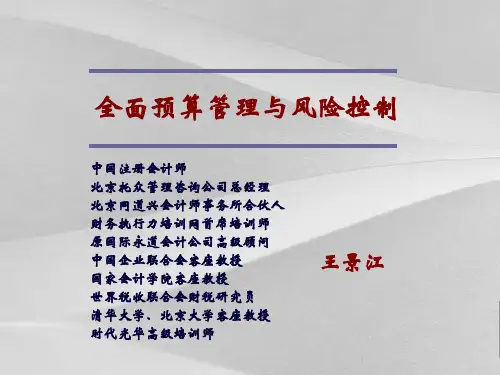企业全面预算管理的全过程