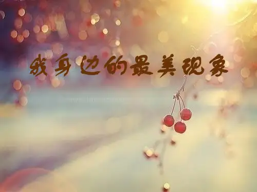 身边的最美现象