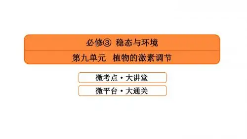 2018版高考生物大一轮复习配套课件：第九单元   植物的激素调节 (共70张PPT)
