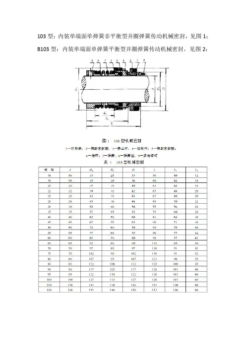 机械密封103