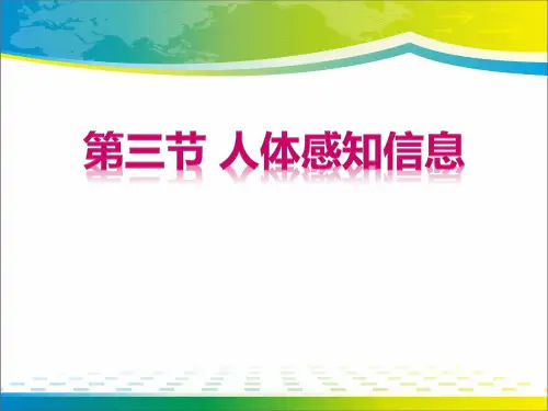 《人体的感知信息》PPT【完美版课件】