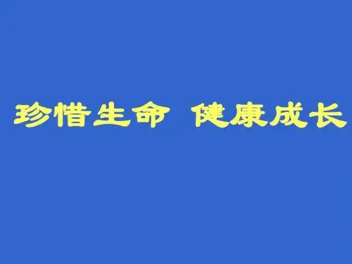 爱惜生命主题班会