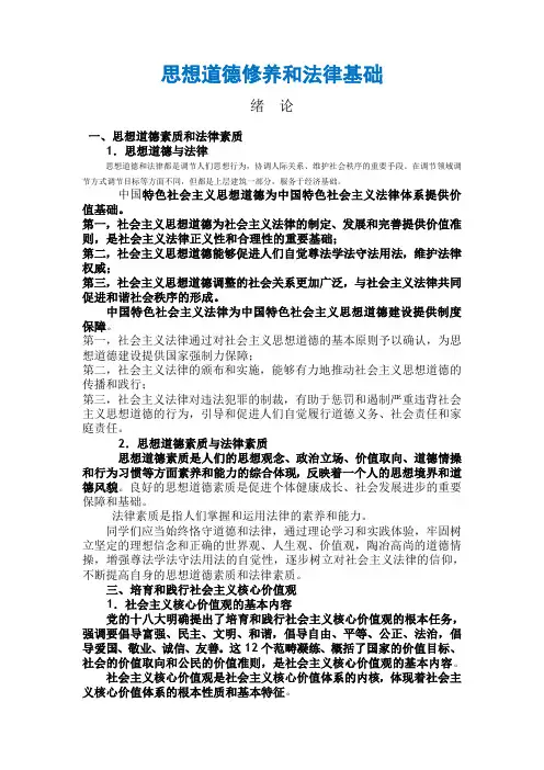 思想道德修养和法律基础(上)