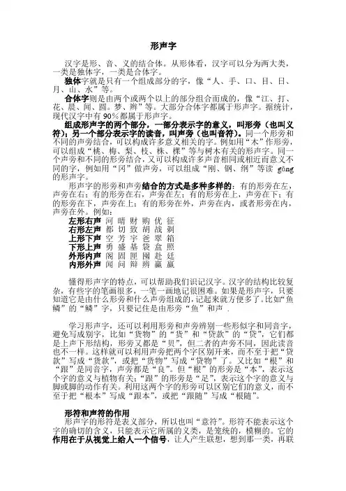 形声字知识