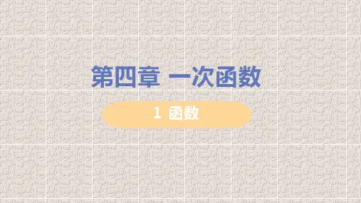 北师大版八年级上册数学第四章一次函数PPT