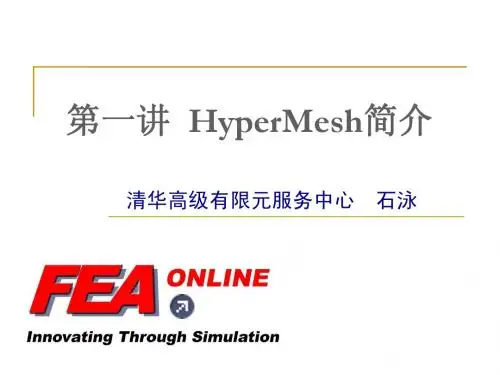 第一讲 HyperMesh简介