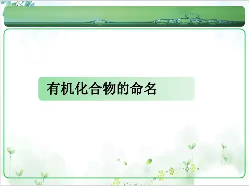 2021届高考复习有机化学系统命名法