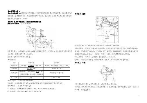 地理：东南亚 南亚、印度