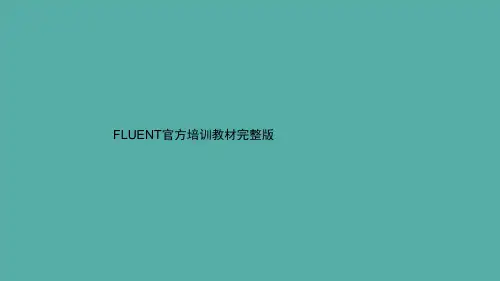 FLUENT官方培训教材完整版