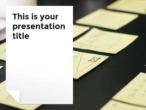 PPT 简洁信签纸汇报模板