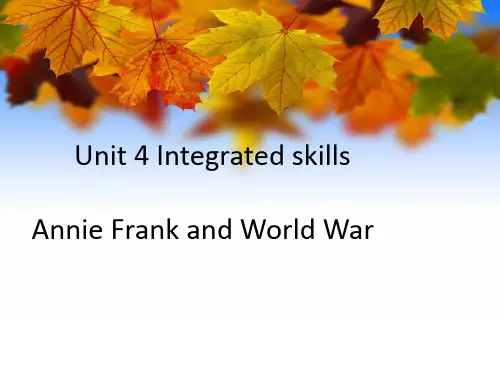 牛津译林版九年级上册英语课件：Unit4 Intergrated skills
