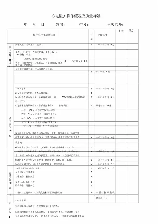 心电监护操作评分标准-精选.doc
