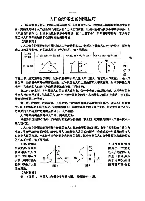 人口金字塔图的判读技巧(技术部)