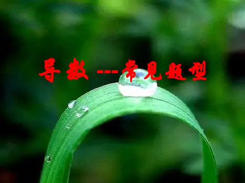 导数的常见题型