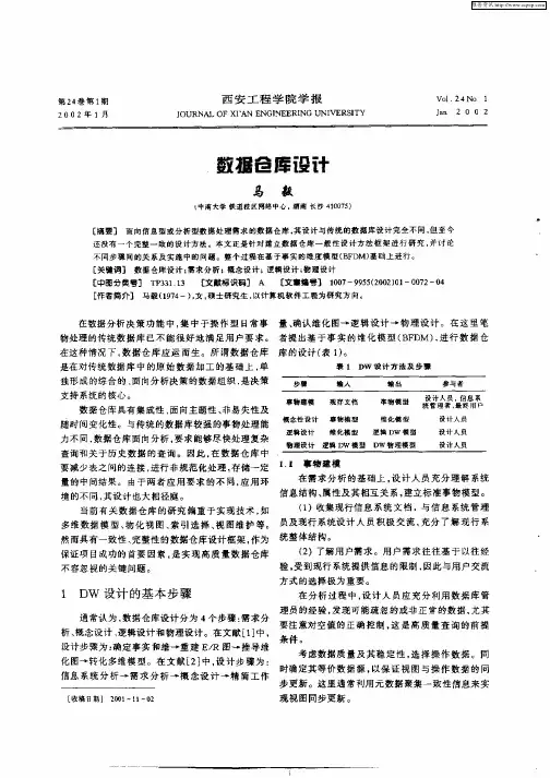 数据仓库设计