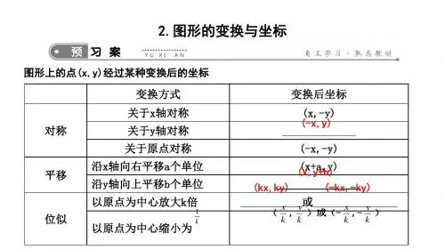 新华东师大版九上数学课件：.图形的变换与坐标