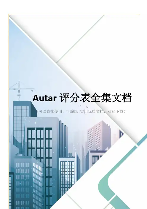 Autar评分表全集文档