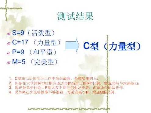 性格轮廓测试详解SCMP
