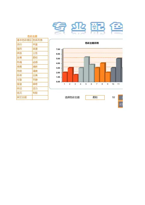 EXCEL配色方案