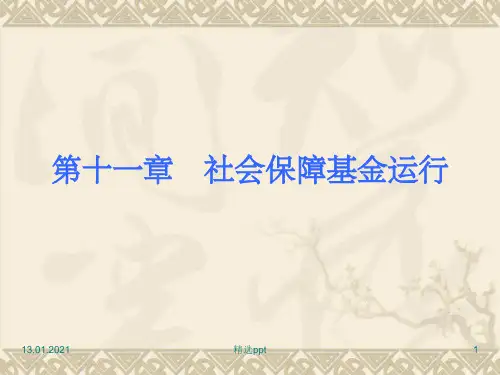 《社会保障基金运行》PPT课件