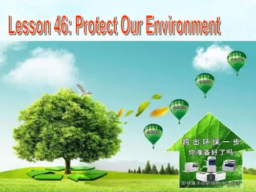 lesson46  protect the environment