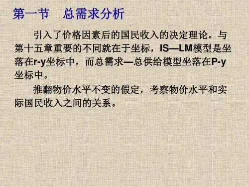 宏观经济学总需求——总供给模型