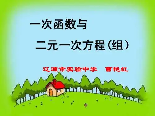 一次函数与二元一次方程组