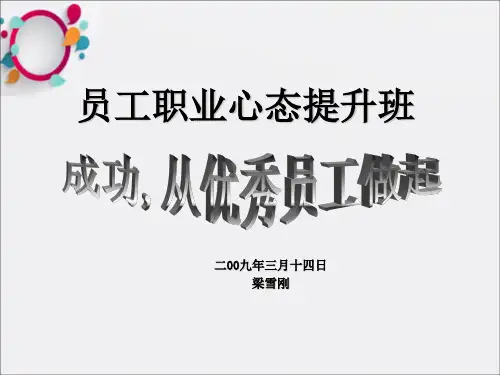 《职业素质培训》PPT课件