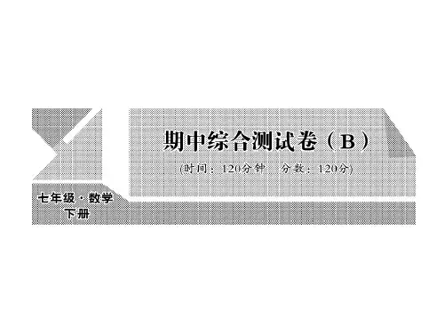 【最新】人教版七年级数学下册教用课堂点睛课件:期中综合测试卷(B)