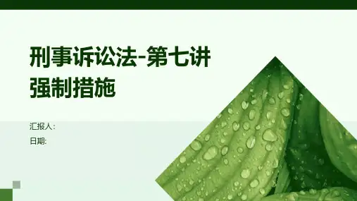 刑事诉讼法-第七讲强制措施