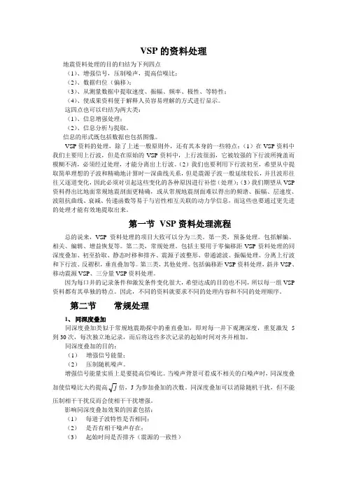 VSP的资料处理