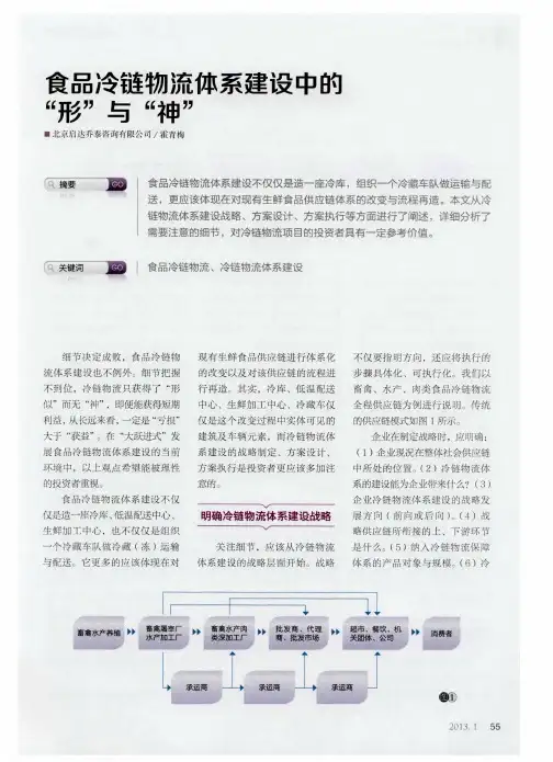 食品冷链物流体系建设中的“形”与“神”