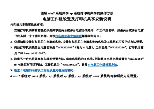 打印机共享安装说明(任何系统均可)