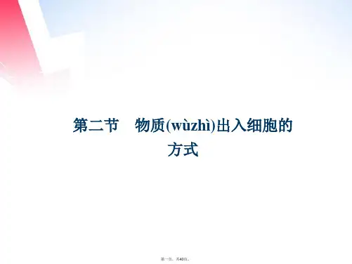 高中生物 第三章第二节物质出入细胞的方式课件 浙科版必修1