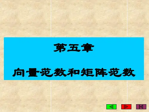 向量范数和矩阵范数
