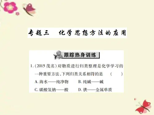 【最新】中考化学 第二轮 中考专题提升 专题三 化学思想方法的应用(精练)课件-人教版初中九年级全册