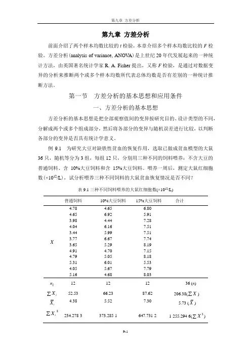 第9章方差分析