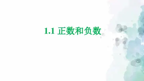 沪科版-数学-七年级上册-1.1 正数和负数 课件