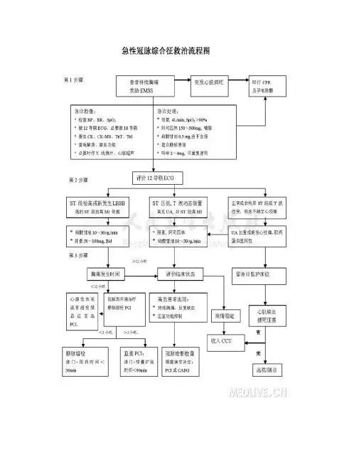 急性冠脉综合症救治流程图