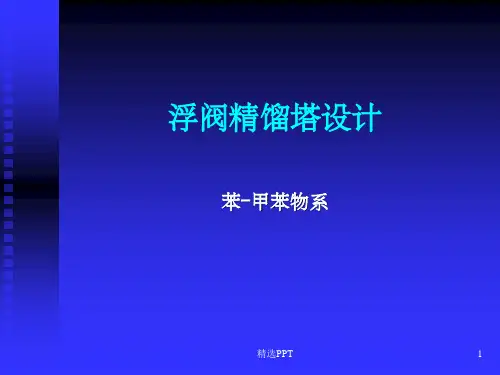 《课程设计筛板塔设计》PPT课件