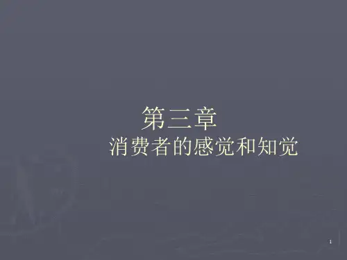 消费者的感觉和知觉