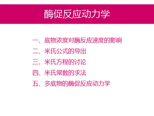 酶促反应动力学