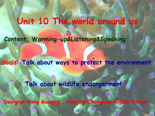 高一英语Unit10 The world around us课件