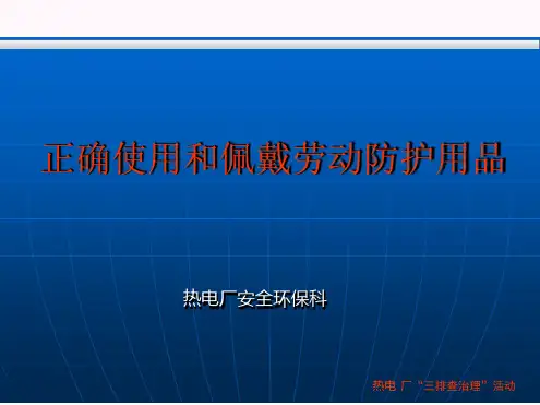 正确使用和佩戴劳动防护用品