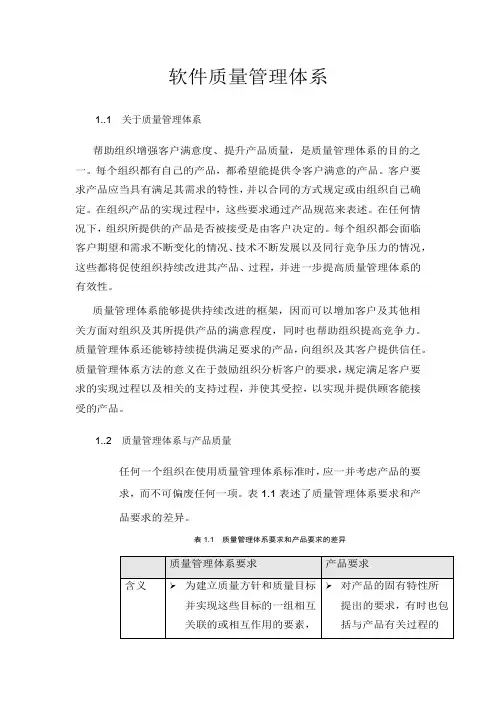 (完整word版)软件质量管理体系