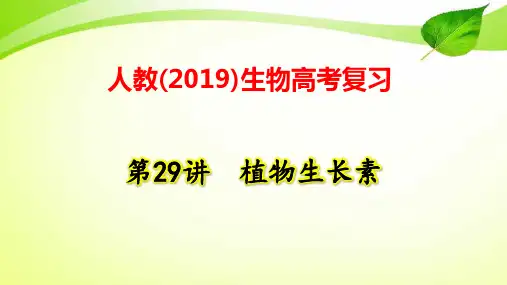 人教(2019)生物高考复习:第29讲 植物生长素