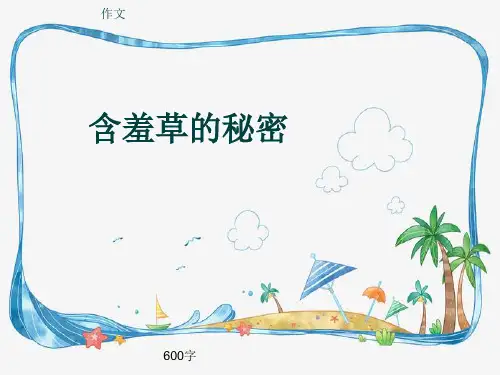 小学四年级作文《含羞草的秘密》600字(共9页PPT)
