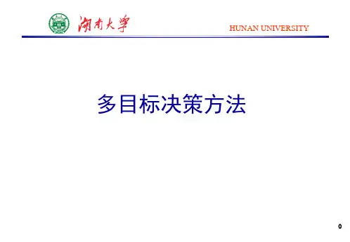 多目标决策方法