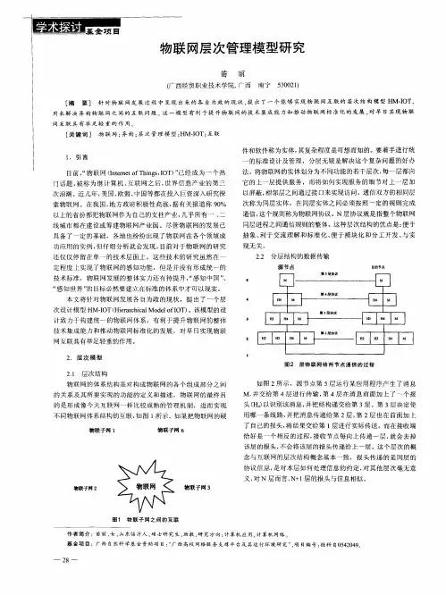 物联网层次管理模型研究